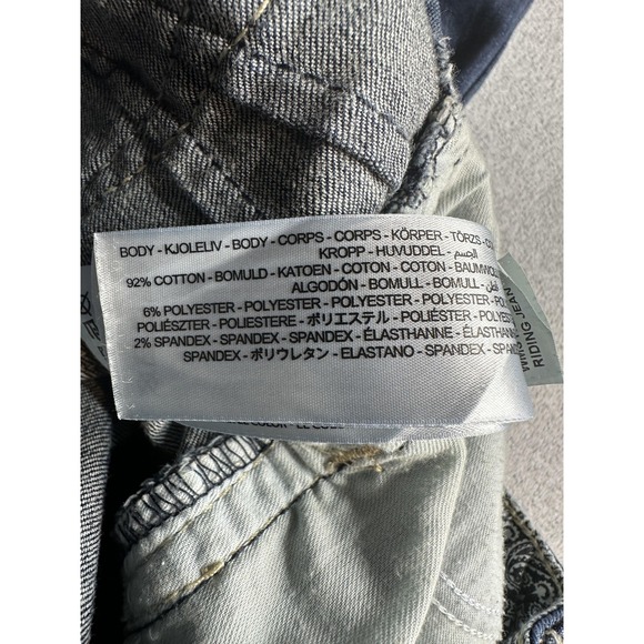 Ariat REAL Spitfire Jeans Womens 32R Blue Mid Rise Bootcut Stretch Denim Riding - Picture 10 of 12